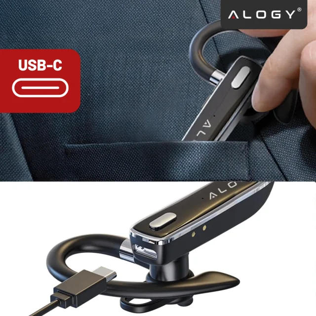 Bezdrátový headset pro hovory Bluetooth 4.0 do auta headset s displejem V8 Black