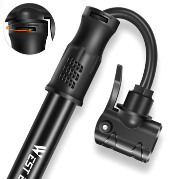 Aluminum bicycle pump Alogy Mini Bike Pump 100psi with handle Black