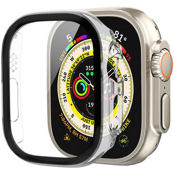 Ochranné pouzdro 2 v 1 překryvné vestavěné sklo pro Apple Watch Ultra 49 mm Alogy Classic Case Transparent