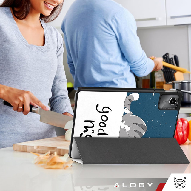 Etui ochronne do Lenovo Tab K11 / K11E 11” M11 10.95" TB330FU / TB330XU / TB331FC obudowa na tablet Case Alogy Book Cover Sleeping Cat