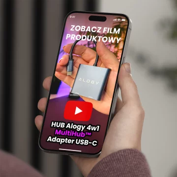 HUB splitter Alogy Adaptér pro počítačový notebook s USB-C na 3x USB-A 2.0 1x USB-A 3.0 šedý