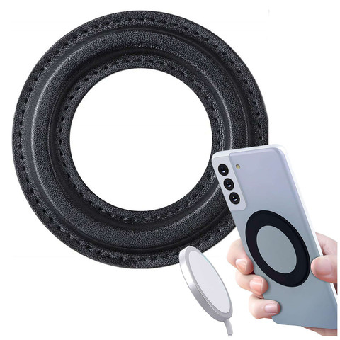 Magnetická deska pro samolepku MagSafe Ring Ring Holder obal Univerzální kůže Alogy Magnetic černá