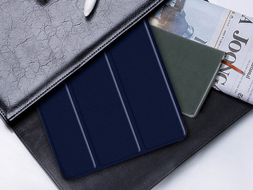 Alogy Book Cover Flip Case for Galaxy A7 Lite 8.7 T220/T225 Navy Glass