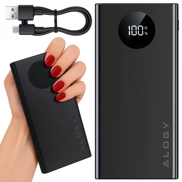 PowerBank Alogy TurboCharge 120W PD PowerDelivery Schnellladung 10000mAh 2x USB-A 1x USB-C Schwarz