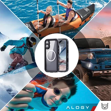 Alogy HydroArmor™ IP68 Waterproof Case with Clear Back 360 Armored Case for MagSafe for Apple iPhone 16