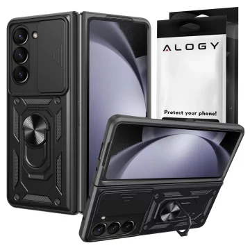 Pouzdro na iPhone 14 Pro Mag Safe Matt Case Cover matné Alogy Ring obrněné pouzdro na telefon černé