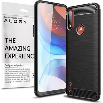 Case for Motorola Moto E7/ E7i Power Alogy Rugged Armor TPU case Carbon Black