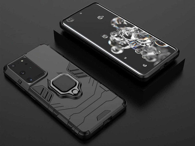 Etui Alogy Stand Ring Armor do Samsung Galaxy S21 Ultra czarne