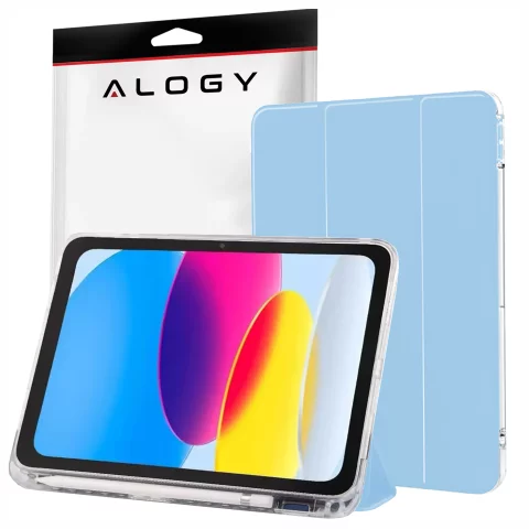 Etui do Apple iPad 11gen. 11" 2025 / 10gen. 10.9" 2022 Ochronne Hybrydowe z Miejscem na Rysik, Składana Okładka, Funkcja Podstawki, Alogy HybridBook™ Case  – Błękitne