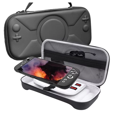 Pokrowiec Torba Ochronna do Nintendo Switch 2 2025 Twarde Etui , Wodoodporna, Lekka, z Tłoczonym Wzorem, Alogy HardFoamBag™ – Czarna 