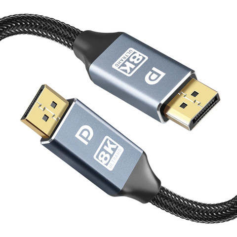Kabel ze złączem Alogy 2x Display Port DP 1.4 8K 30AWG do TV PC 3m