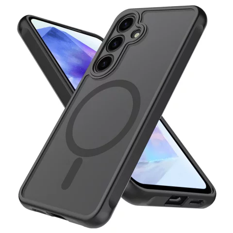 Etui do Samsung Galaxy S24 FE obudowa ochronna na telefon Alogy Matte HybridMag™️ Case do MagSafe Matowe Czarne
