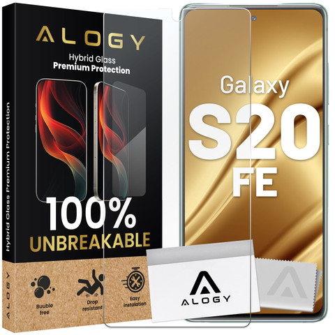 Szkło "NIETŁUKĄCE" do Samsung Galaxy S20 FE na ekran hybrydowe Alogy Flexi Glass 9H Case Friendly płaskie na ekran