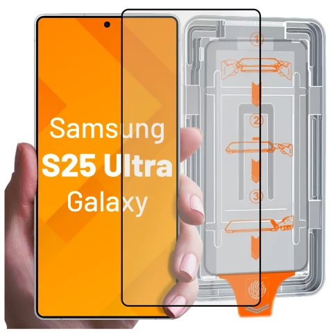 Szkło hartowane do Samsung Galaxy S25 Ultra ochronne szkiełko na ekran 9H Alogy EasyShield™️ z ramką montażową