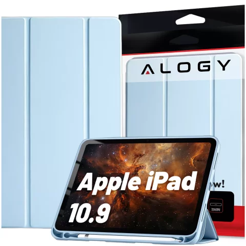 Etui do Apple iPad 11gen. 11" 2025 / 10gen. 10.9" 2022 obudowa na tablet Alogy Smart Case Pencil Holder Niebieskie